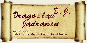 Dragoslav Jadranin vizit kartica